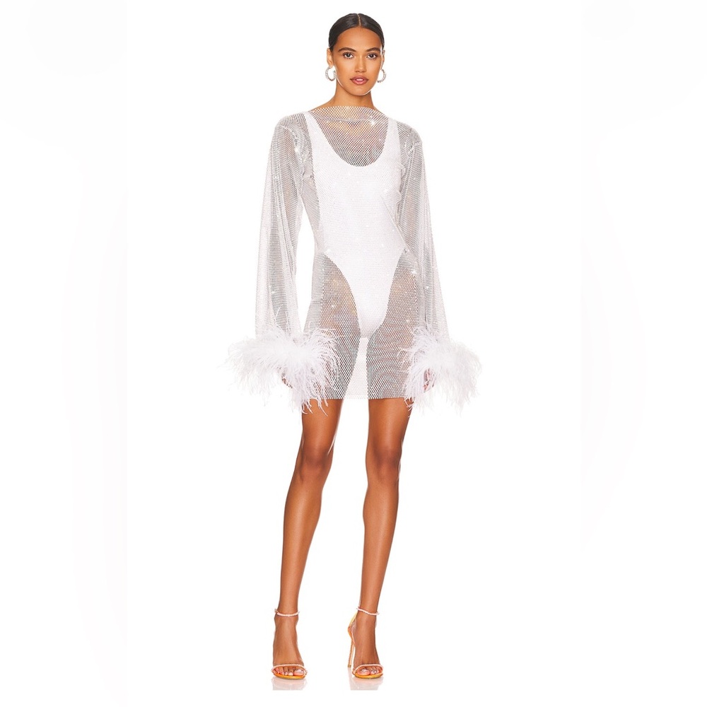 Santa Brands Feathers Mini Dress